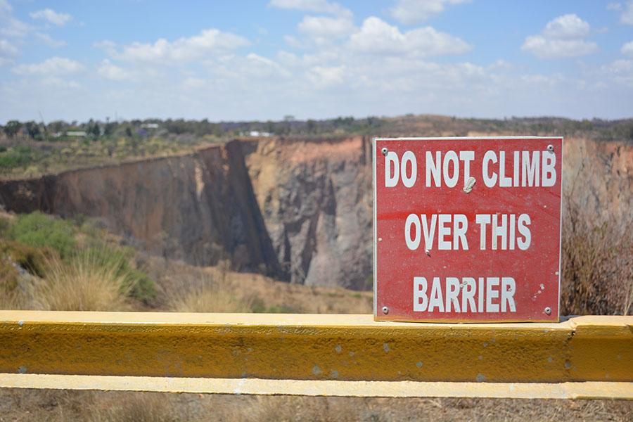 Cullinan diamond mine hole in the town of Cullinan, South Africa. 