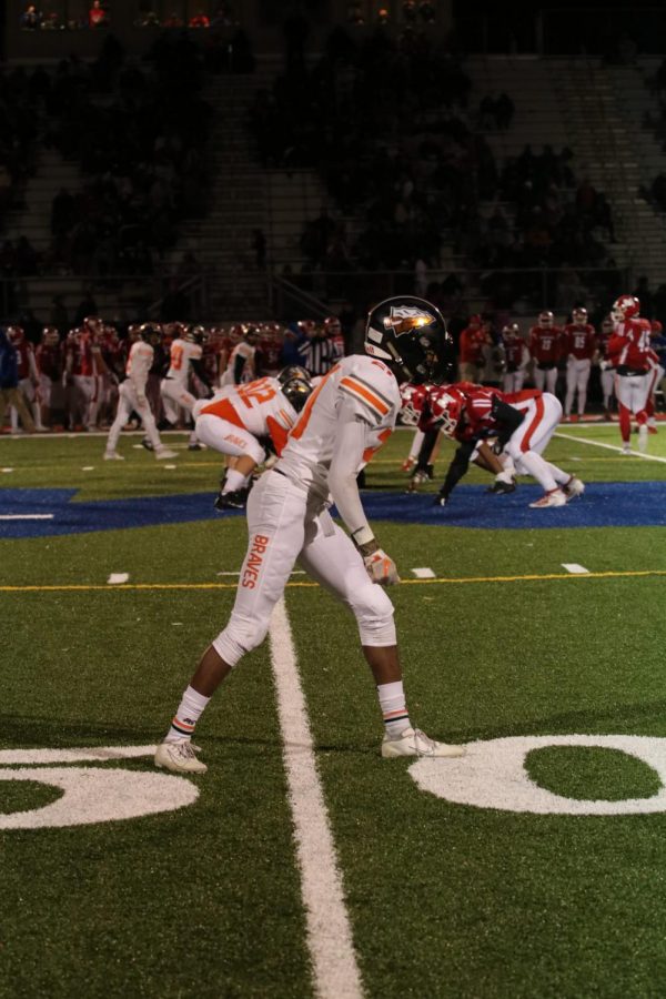 Wide receiver Rishaud Dockery lining up against the Stags.