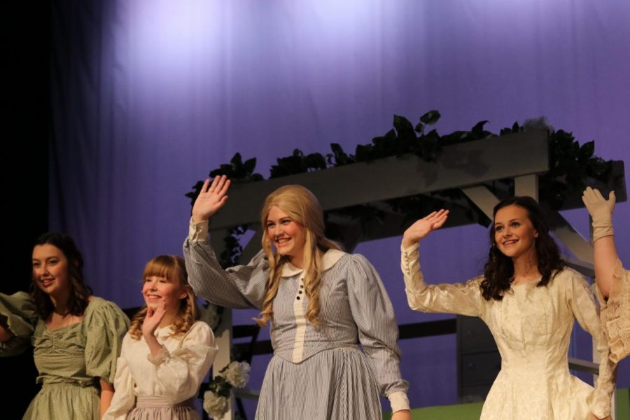 The four March sisters on stage together. 
