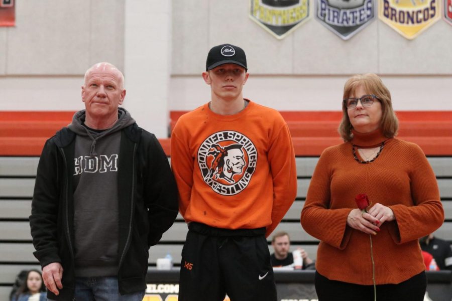 Senior Xavier Seaton and his parents, Jerry and Cheryle Seaton. 