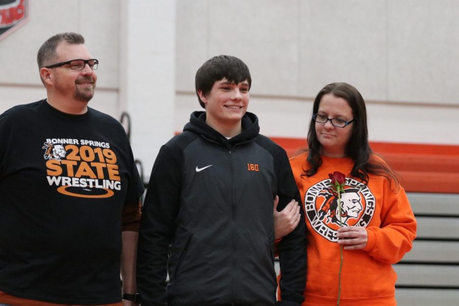 Senior Jackson McArther and his parents Jerry and Cheryl McArthur.