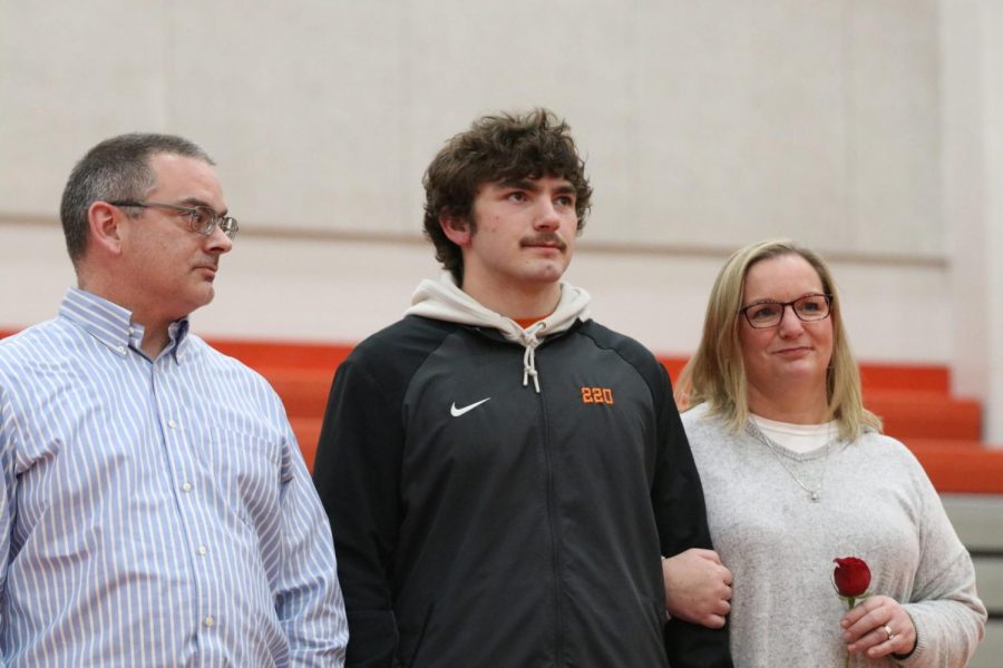 Senior Bryce Krone and his parents Lisa and Jason Krone.
