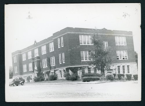A picture of the high school building built in 1918.
Credit: Kansas Historical Society